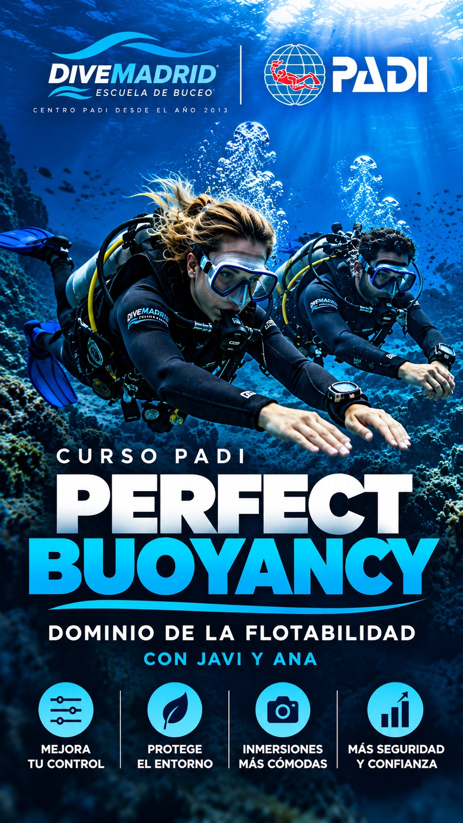 Curso PADI Dominio de la Flotabilidad - Perfect Buoyancy