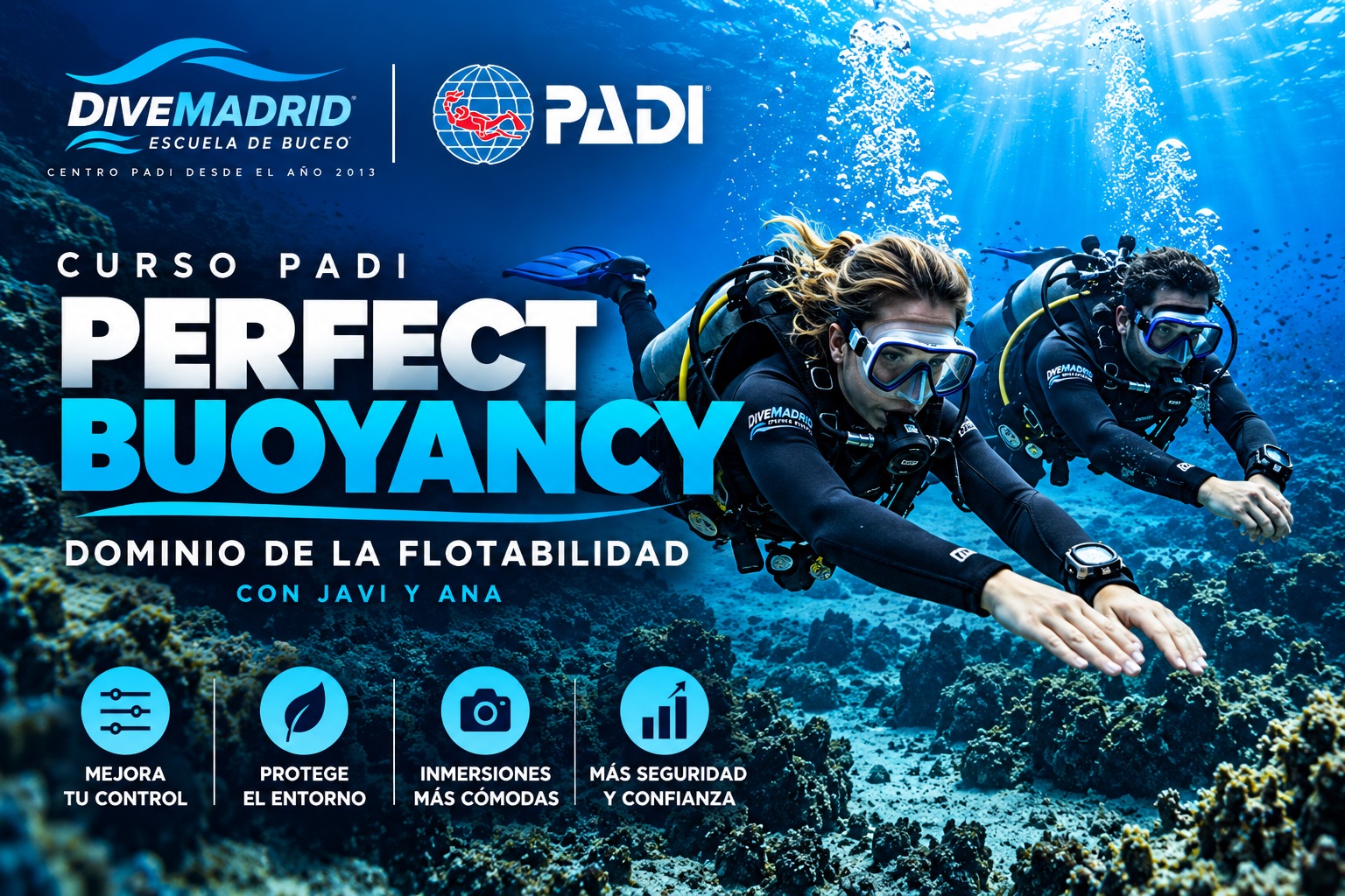 Curso PADI Dominio de la Flotabilidad - Perfect Buoyancy