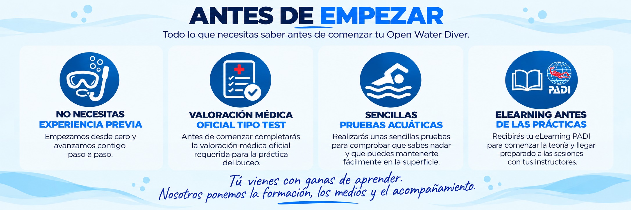 CURSO OPEN WATER DIVER COMPLETO
