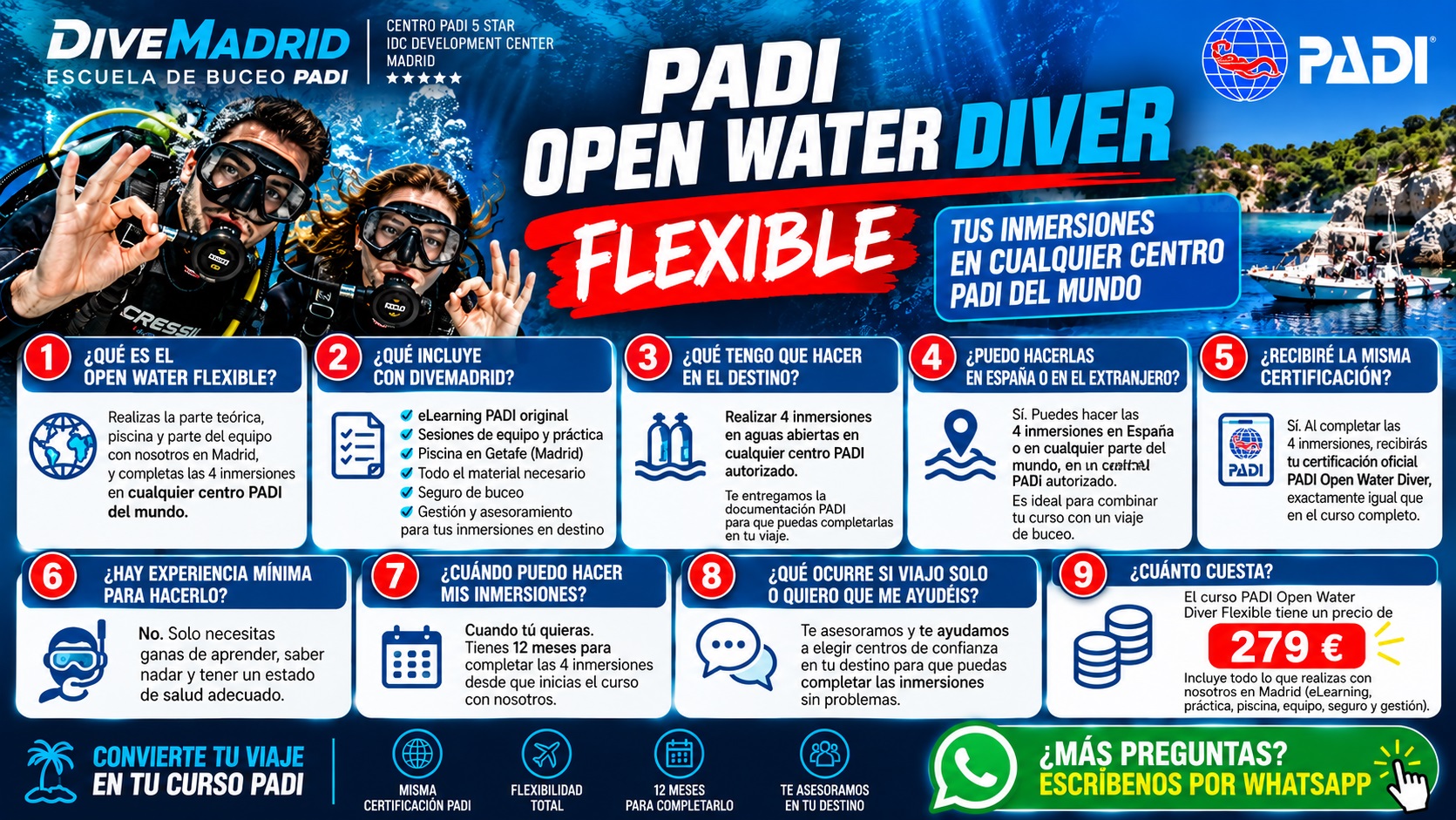 DIVEMADRID centro PADI de buceo en Madrid