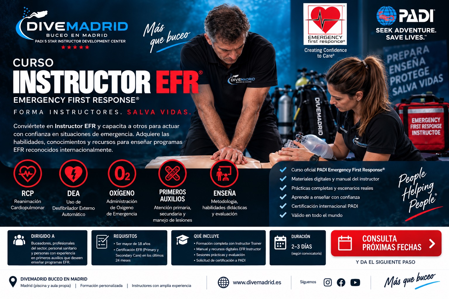 Curso de Instructor Emergency First Response en Madrid