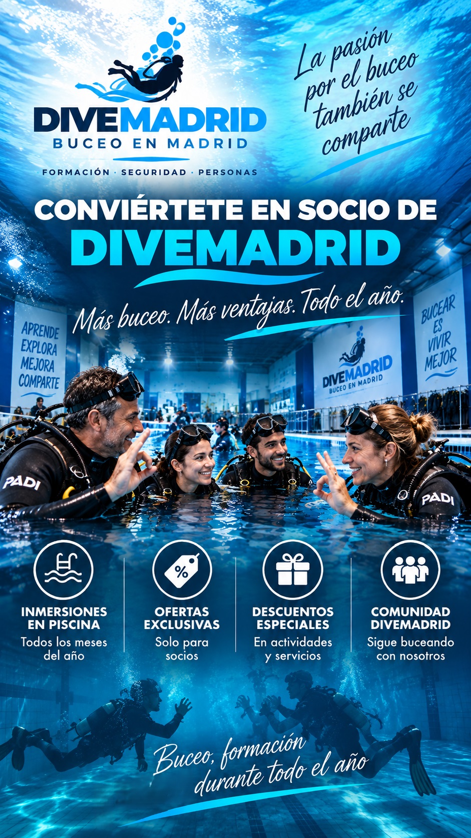 Conviértete en socio de divemadrid ventajas exclusivas